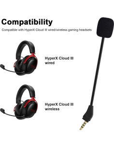 Micrófono de Reemplazo HyperX Cloud III con Cancelación de Ruido 2
