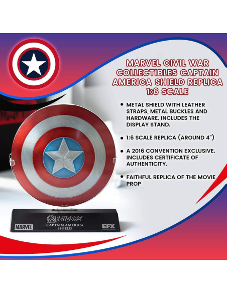 Escudo Capitán América EFX Coleccionista 17.8x14cm