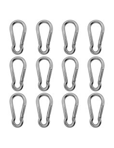 Mosquetones de Acero Inoxidable 316 Outmate - 12 Piezas 8g