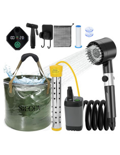 Ducha Portátil SYECCY con Calentador 1500W y Batería 6000mAh