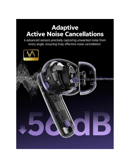 Auriculares Inalámbricos QCY MeloBuds N70 con ANC y Bluetooth 6.0