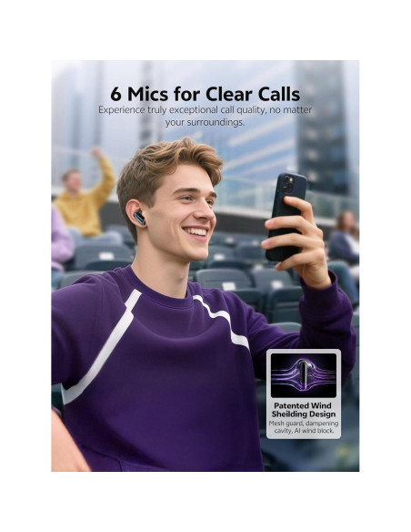 Auriculares Inalámbricos QCY MeloBuds N70 con ANC y Bluetooth 6.0