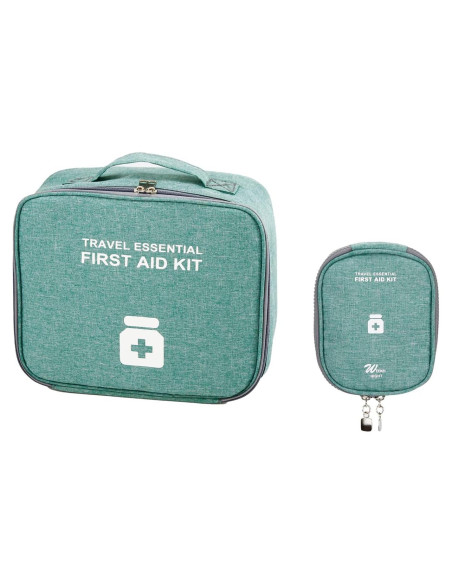 Bolsas de Primeros Auxilios Vacías TOPASION - 2 Tamaños Verde