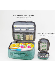 Bolsas de Primeros Auxilios Vacías TOPASION - 2 Tamaños Verde 2