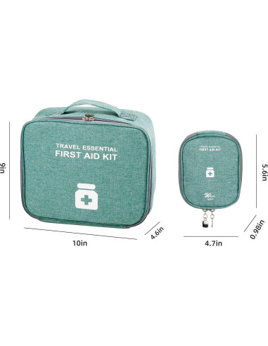 Bolsas de Primeros Auxilios Vacías TOPASION - 2 Tamaños Verde