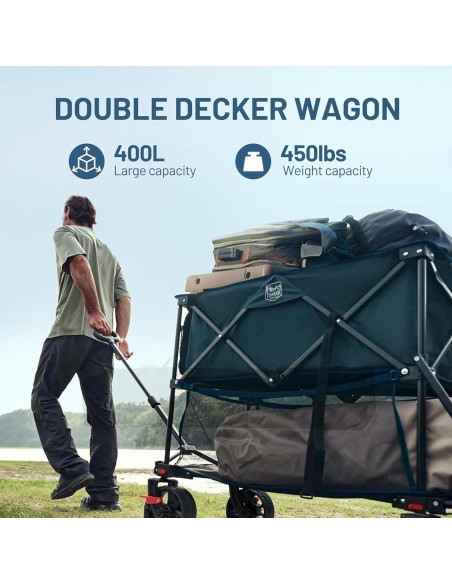 Carro Plegable Doble Decker Timber Ridge 204kg Azul