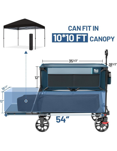 Carro Plegable Doble Decker Timber Ridge 204kg Azul