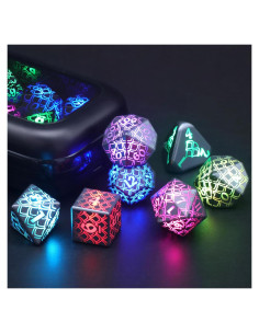Dados LED ZHOORQI Recargables Dragón RGB para D&D