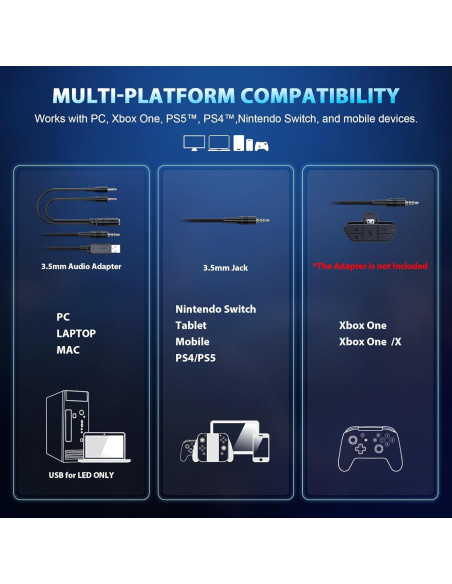 Auriculares Gaming HW11 Negro con Micrófono y Cancelación de Ruido