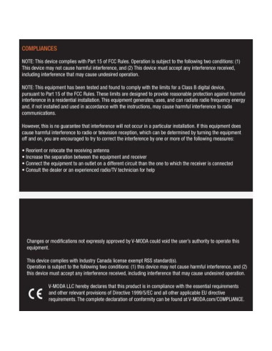 Auriculares In-Ear Inalámbricos V-MODA Forza Metallo - Negro