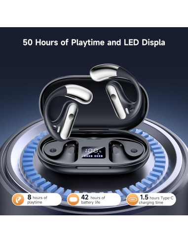 Auriculares Inalámbricos Bluetooth 5.4 CoolJumper Q28 Negro