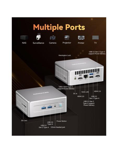 Mini PC GEEKOM AE7 Ryzen 9 7940HS 32GB 1TB Windows 11