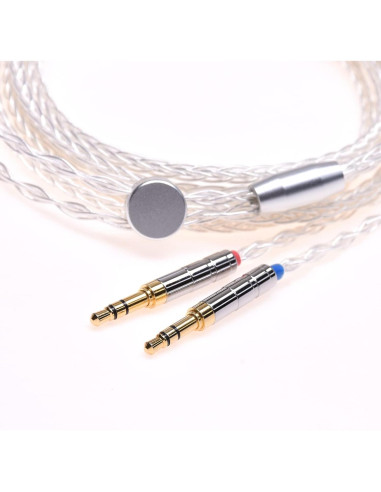 Cable de extensión 2.5m GAGACOCC 3.5mm estereo plata 8 núcleos