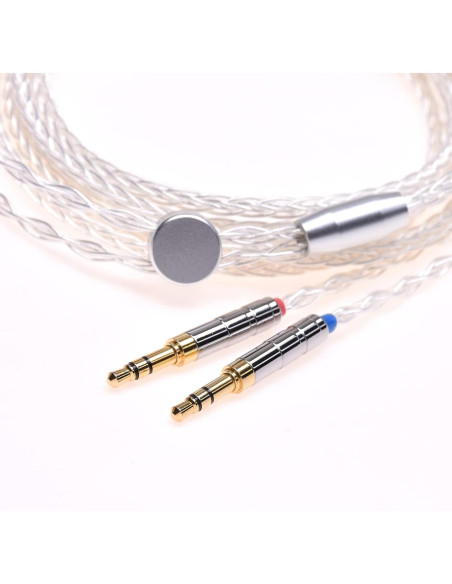 Cable de extensión 2.5m GAGACOCC 3.5mm estereo plata 8 núcleos