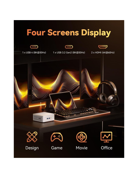 Mini PC GEEKOM AE7 Ryzen 9 7940HS 32GB 1TB Windows 11