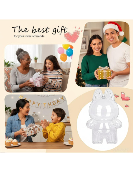 Funda Protectora Acrílica Labubu - Transparente y Resistente