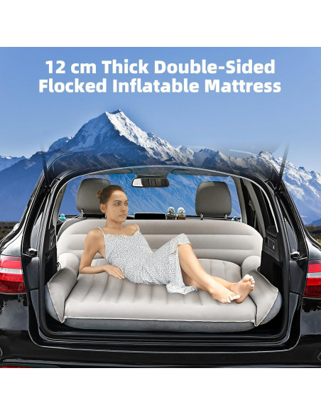 Colchón de Aire KMZ SUV Doble Flocking 192x125cm con Bomba