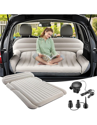 Colchón de Aire KMZ SUV Doble Flocking 192x125cm con Bomba