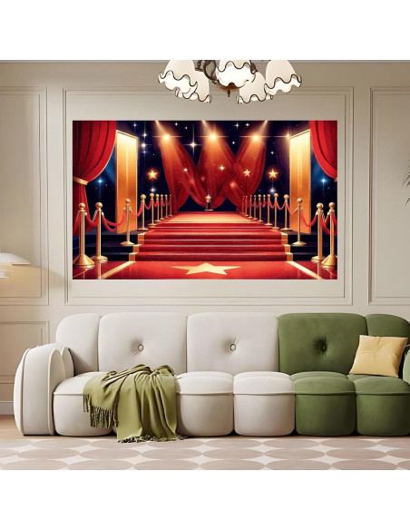 Fondo de Fotografía Vinilo 7x5ft Mitivcati Rojo Estrellas Fondo de Fotografía Vinilo 7x5ft Mitivcati Rojo Estrellas