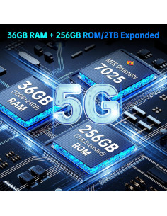 OUKITEL WP55 5G Teléfono Resistente 36GB RAM 256GB ROM 11000mAh 2