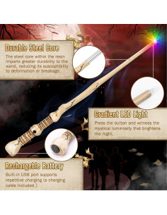 Varita Mágica Iluminada ShinySong Recargable 42.67cm 2