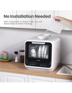 Lavavajillas Mini COMFEE' CDC17P0ABB 5L 6 Programas 360 2