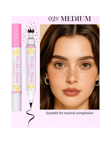 Bolígrafo de Sello de Pecas Erinde 2-en-1 Impermeable 02 Medio