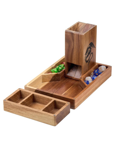 Torre de Dados Magnética de Madera - Accesorio D&D 15 cm