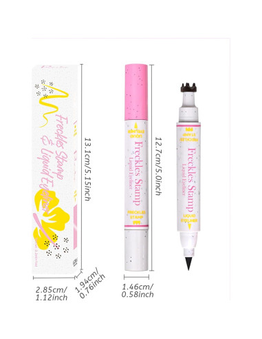 Bolígrafo de Sello de Pecas Erinde 2-en-1 Impermeable 02 Medio