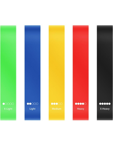 Juego de 5 Bandas de Resistencia Repima para Glúteos y Piernas