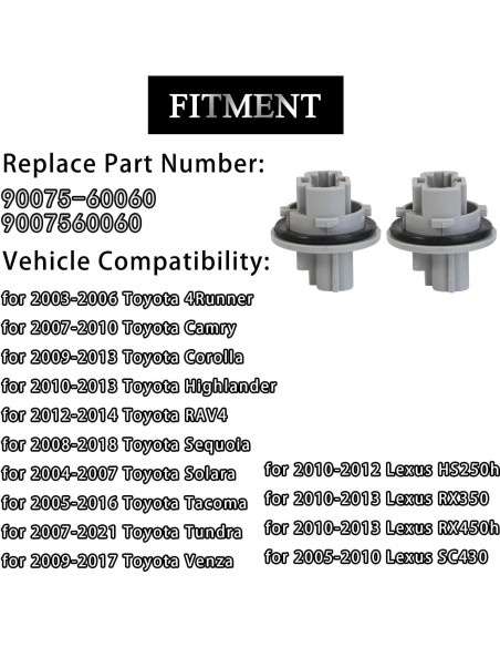 Enchufe de Luz de Señal de Giro Frontal AUPARTIK 2 Pcs Compatible Toyota