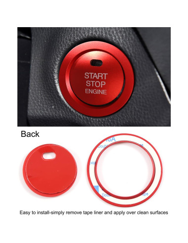 4 Piezas Accesorios Interior Toyota RAV4 2019-2025 Rojo