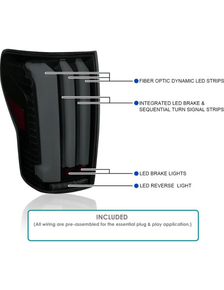 Luces Traseras LED SPEC-D Tuning Humo para Toyota Tundra 2007-2013