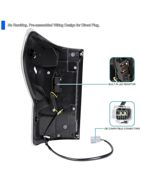 Luces Traseras LED SPEC-D Tuning Humo para Toyota Tundra 2007-2013