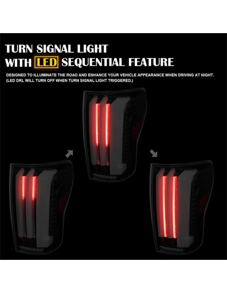 Luces Traseras LED SPEC-D Tuning Humo para Toyota Tundra 2007-2013
