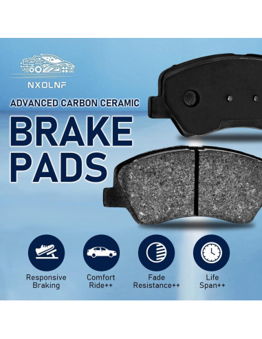 Pastillas de freno cerámicas Nxolnf para Toyota Yaris y Mazda 2