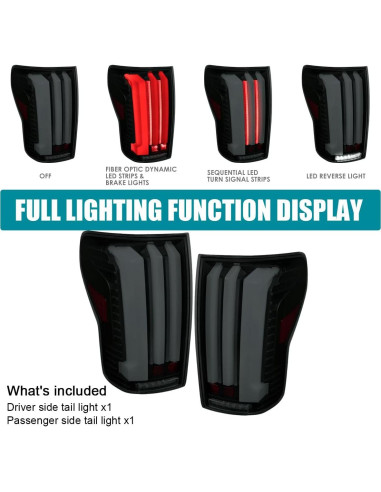 Luces Traseras LED SPEC-D Tuning Humo para Toyota Tundra 2007-2013