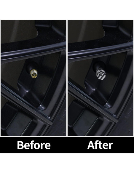 Tapa de Válvula SINGARO 12PCS Aluminio Bandera Americana