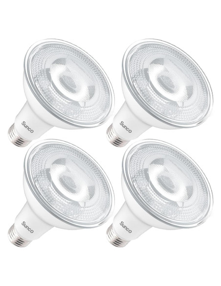 Bombilla LED PAR30 Sunco 11W 850 LM Regulable IP65 Paquete de 4