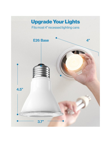 Bombilla LED PAR30 Sunco 11W 850 LM Regulable IP65 Paquete de 4