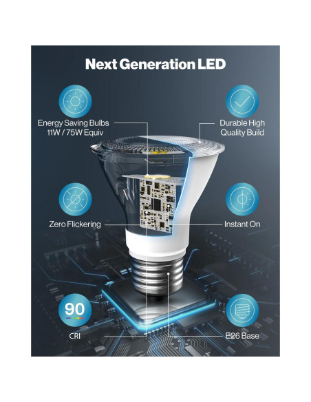 Bombilla LED PAR30 Sunco 11W 850 LM Regulable IP65 Paquete de 4