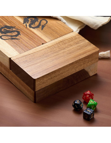 Torre de Dados Magnética de Madera - Accesorio D&D 15 cm