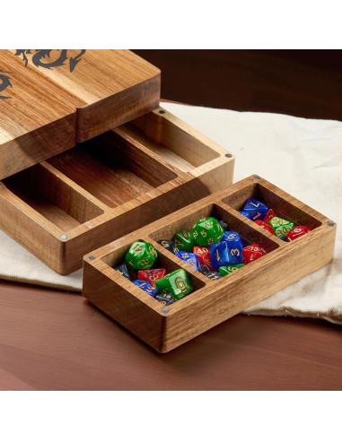 Torre de Dados Magnética de Madera - Accesorio D&D 15 cm