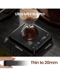 Báscula de café digital FlyCoco CX-30 recargable 3kg 0.1g 2