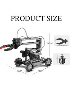 Brazo Robótico YAZHIYI K3 con Control Remoto y Garra 360 2