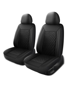 Funda de Asiento de Coche HChengkikz Negra Impermeable 2 Piezas
