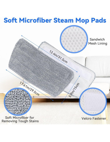 Paños de Reemplazo Microfibra LncBoc para Mopa GorFanty GF-6610