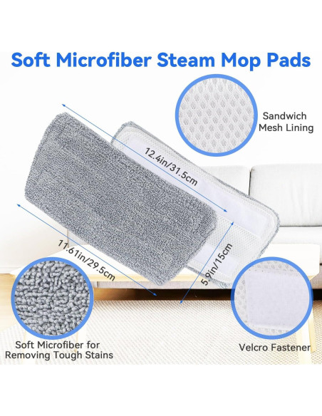 Paños de Reemplazo Microfibra LncBoc para Mopa GorFanty GF-6610