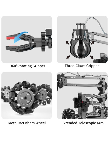Brazo Robótico YAZHIYI K3 con Control Remoto y Garra 360