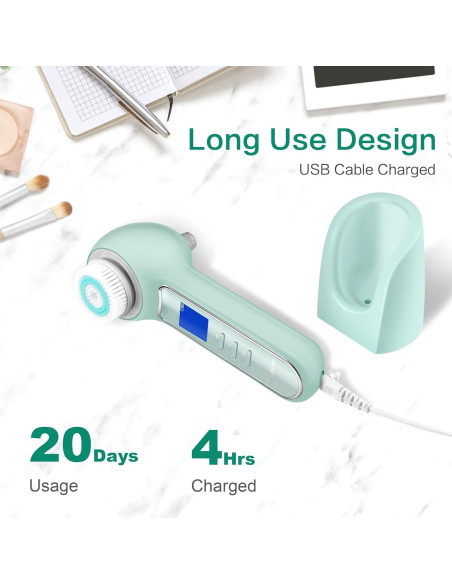 Exfoliador Facial UMICKOO 3 en 1 con Pantalla LCD Verde